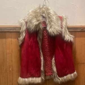 Tasha Polizzi Suede and Fur vest